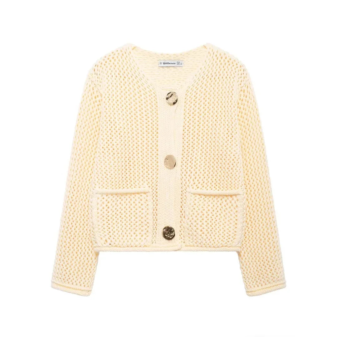 Button-Up Knit Cardigan