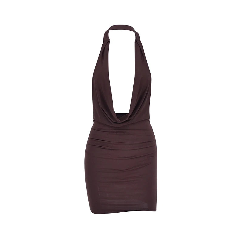 Sexy V-neck Bodycon Mini Dress