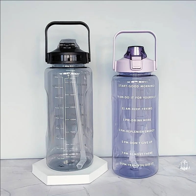 Large Water Bottle with Time Marker