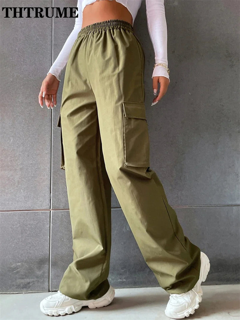 Vintage High-Waist Cargo Pants