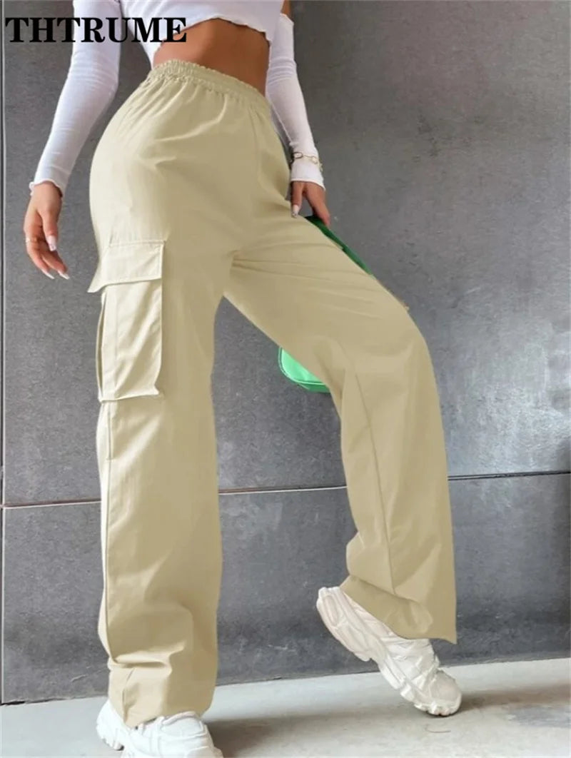 Vintage High-Waist Cargo Pants