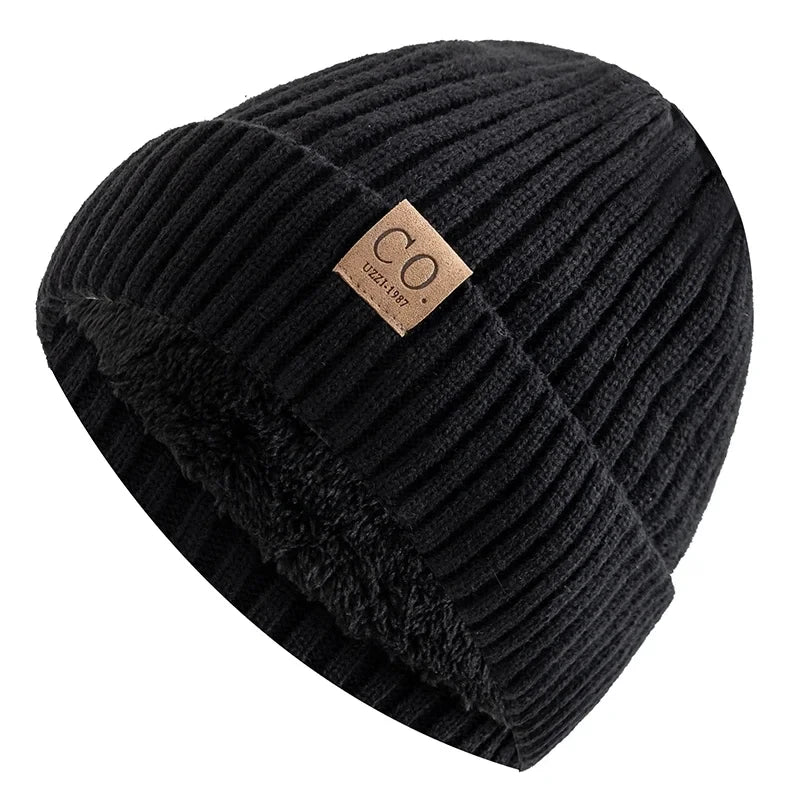 Unisex Fur-Lined Knitted Beanie