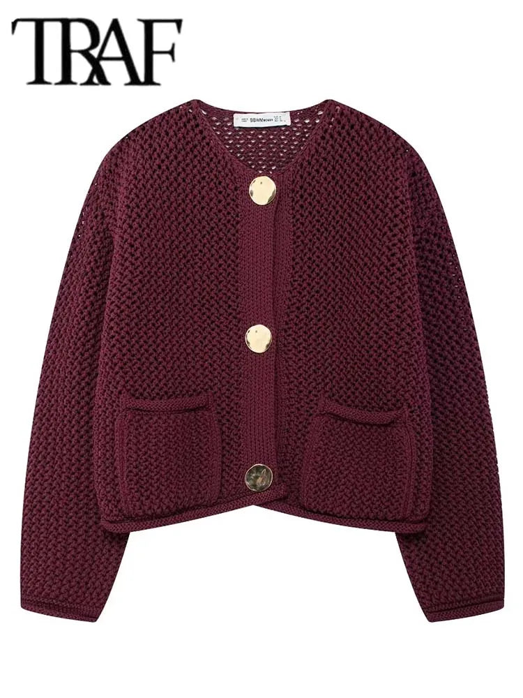 Button-Up Knit Cardigan