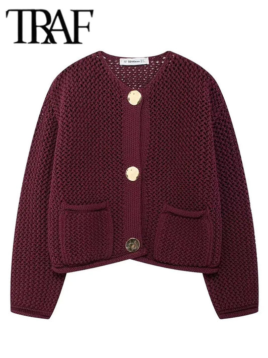 Button-Up Knit Cardigan