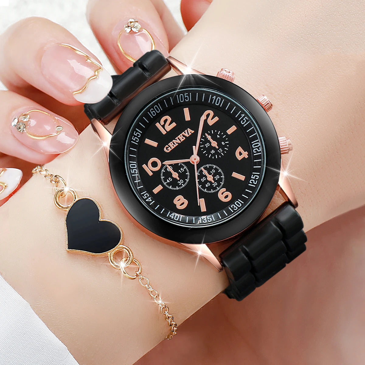 Geneva Silicone Watch Set