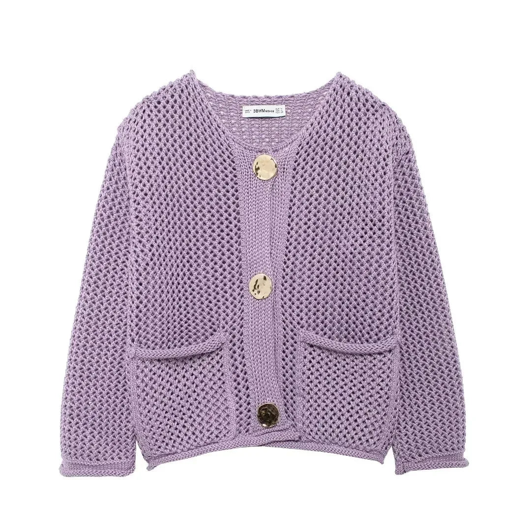 Button-Up Knit Cardigan