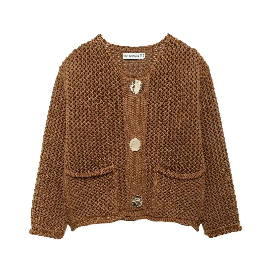 Button-Up Knit Cardigan