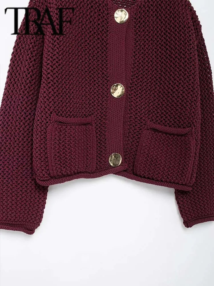 Button-Up Knit Cardigan