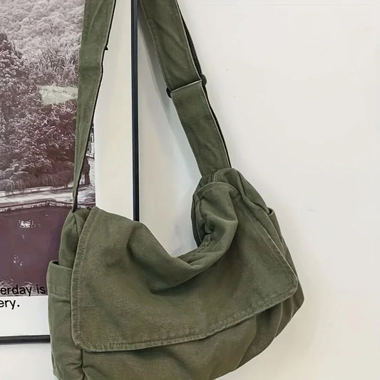 Women's Vintage Canvas Messenger Bag