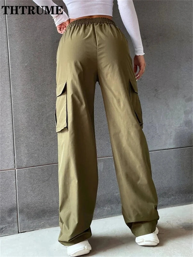 Vintage High-Waist Cargo Pants