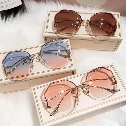 Fashion Metal Oversized Sunglasses