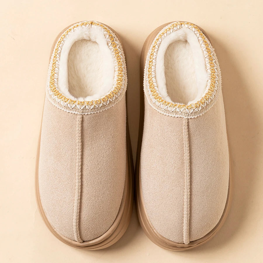 Cozy Fur Winter Slippers – Indoor & Outdoor, Non-Slip