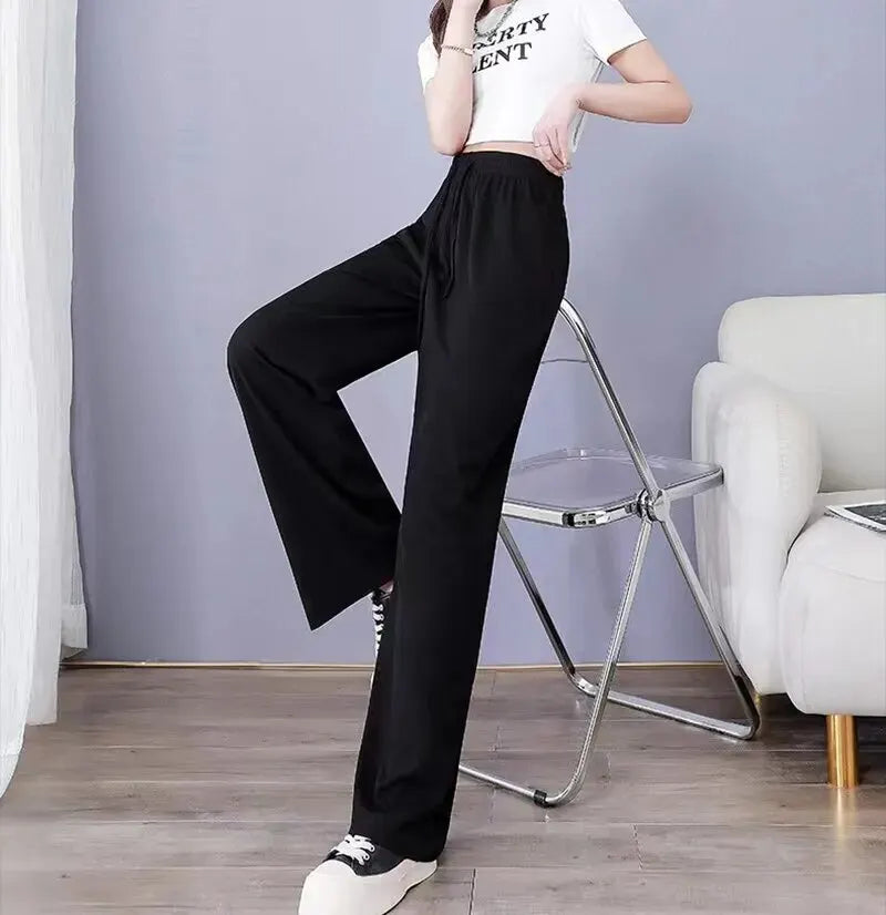 Women’s Ice Silk Wide-Leg Pants