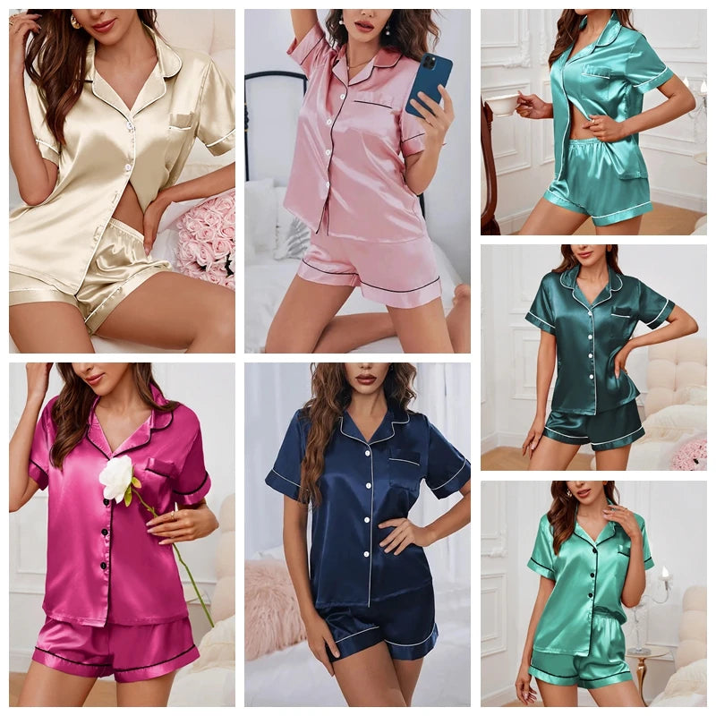 Women's Satin Pajama Set