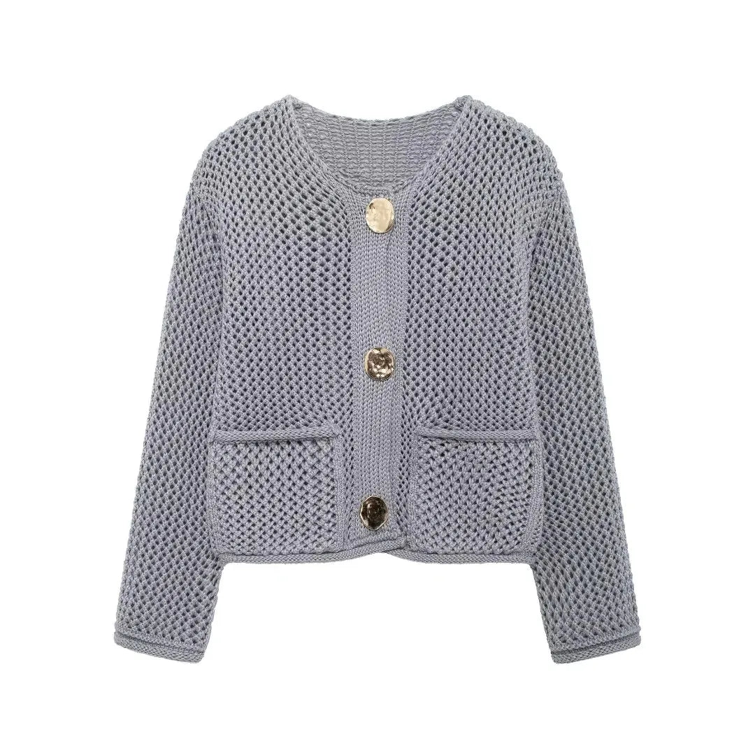 Button-Up Knit Cardigan