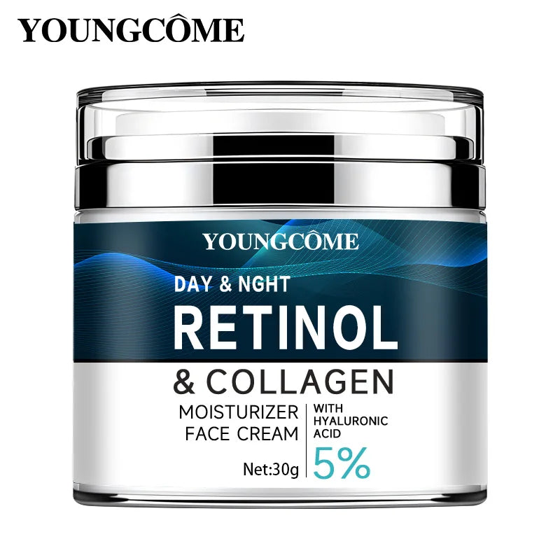 Retinol Collagen Cream with Hyaluronic Acid Vitamin C+E Firming Nourishing & Moisturizing Anti-wrinkle Aging Shrinks Pores