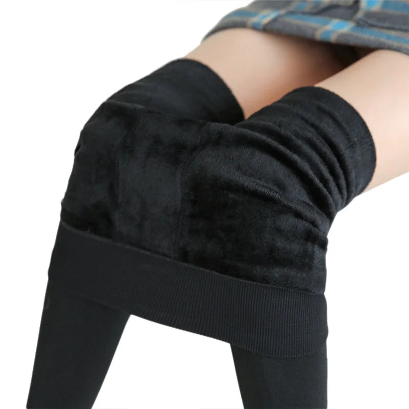 Winter Velvet High-Waist Leggings