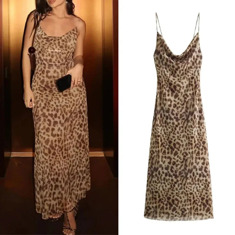 Leopard Slip Dress