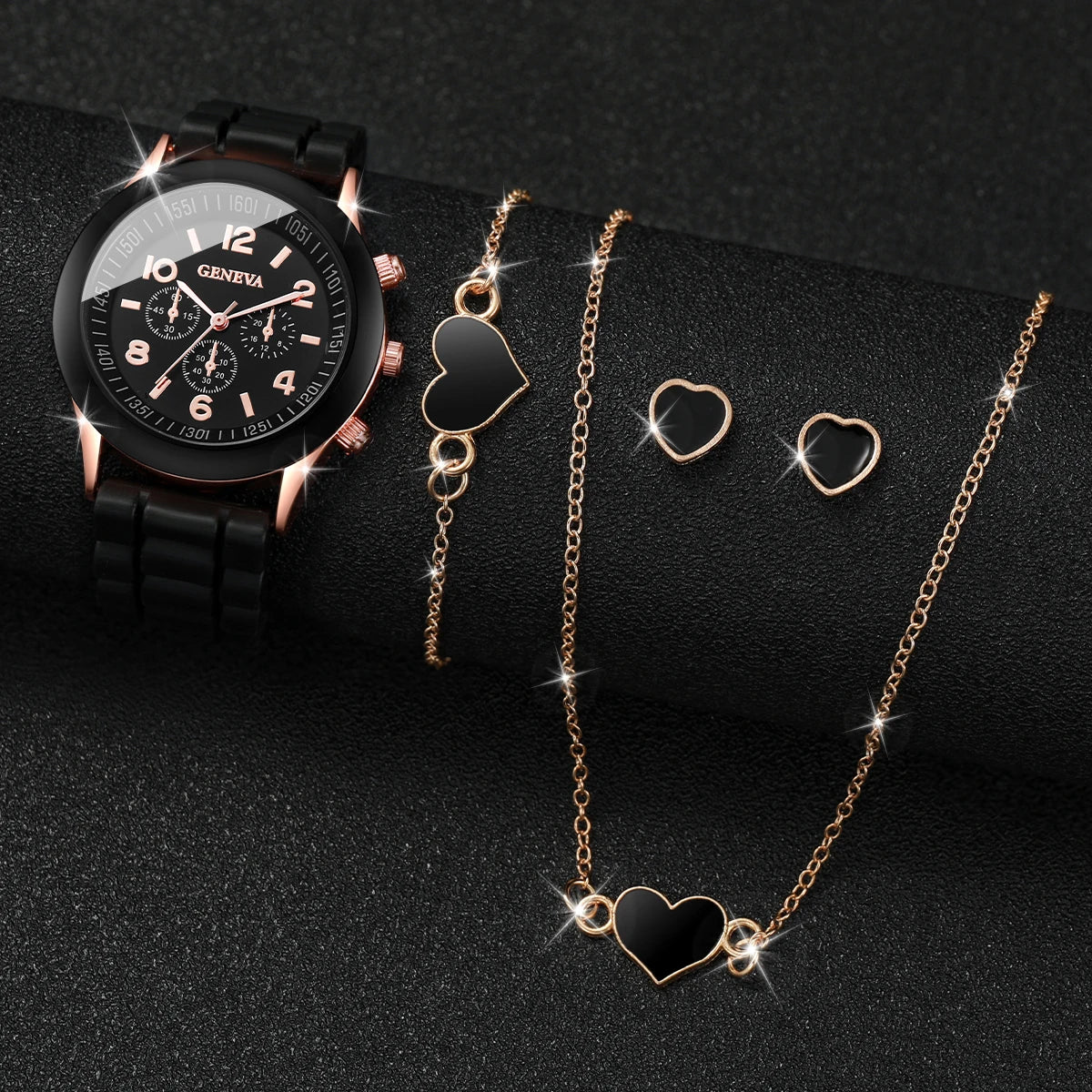 Geneva Silicone Watch Set