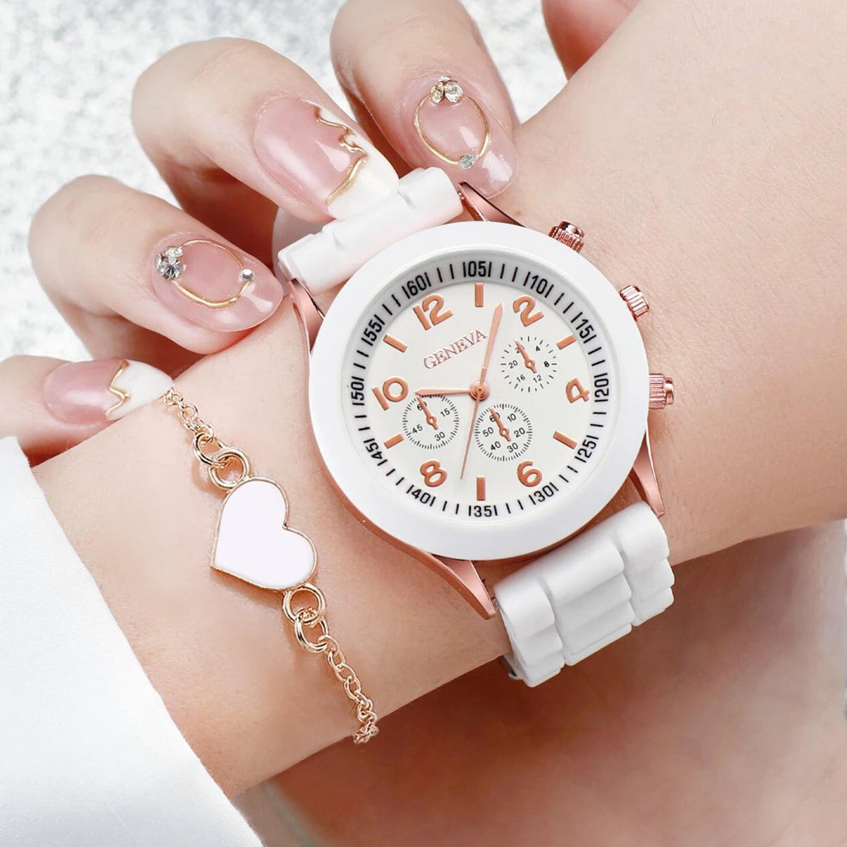 Geneva Silicone Watch Set